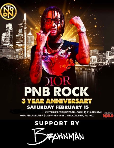 Image of PNB Rock 3 Anniversary feat. Brownman GA Tickets