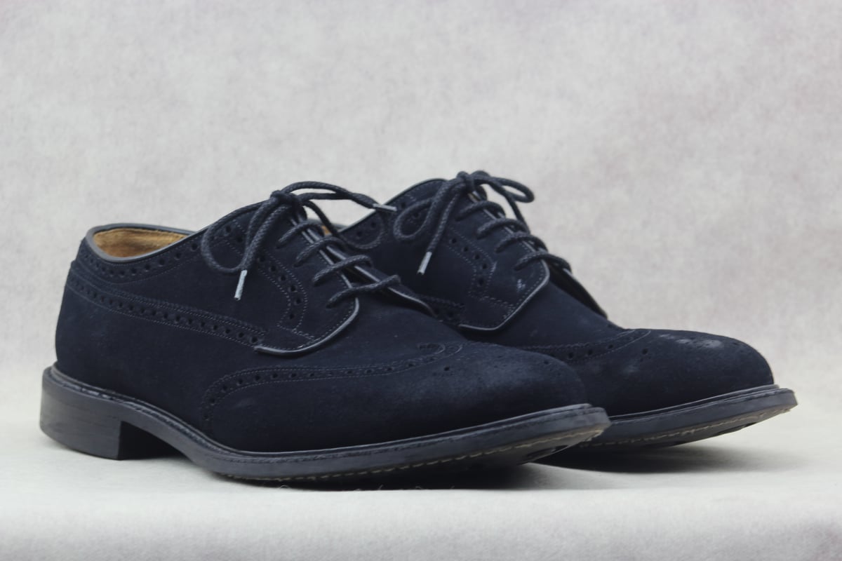 Cotterstock in blue navy suede VINTAGE by Church's | Brugnoli Shop