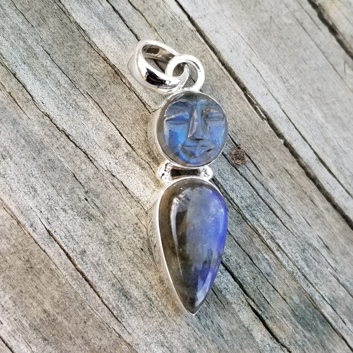 Image of Mister Moonface - Labradorite Pendant in Sterling Silver