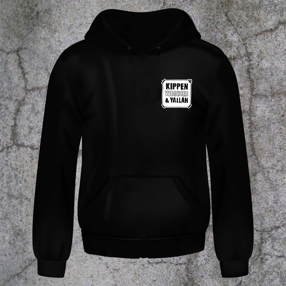 Image of Kippen, Wegbier & Yallah - Hoodie BLACK