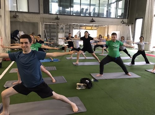 Image of Corporate yoga class