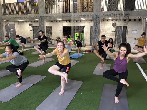 Image of Corporate yoga class