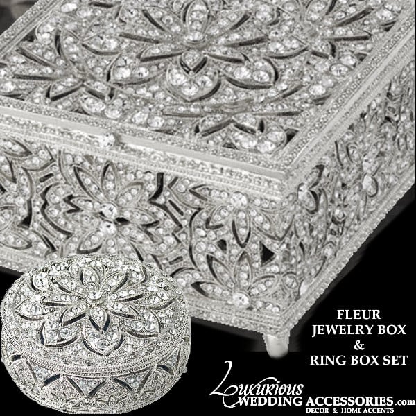 Image of Bliss Swarovski Crystal Fleur Jewelry Box
