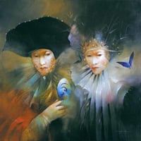 ANNE BACHELIER - ORIGINAL OIL ON CANVAS - 'REVELER LE MYSTERE'
