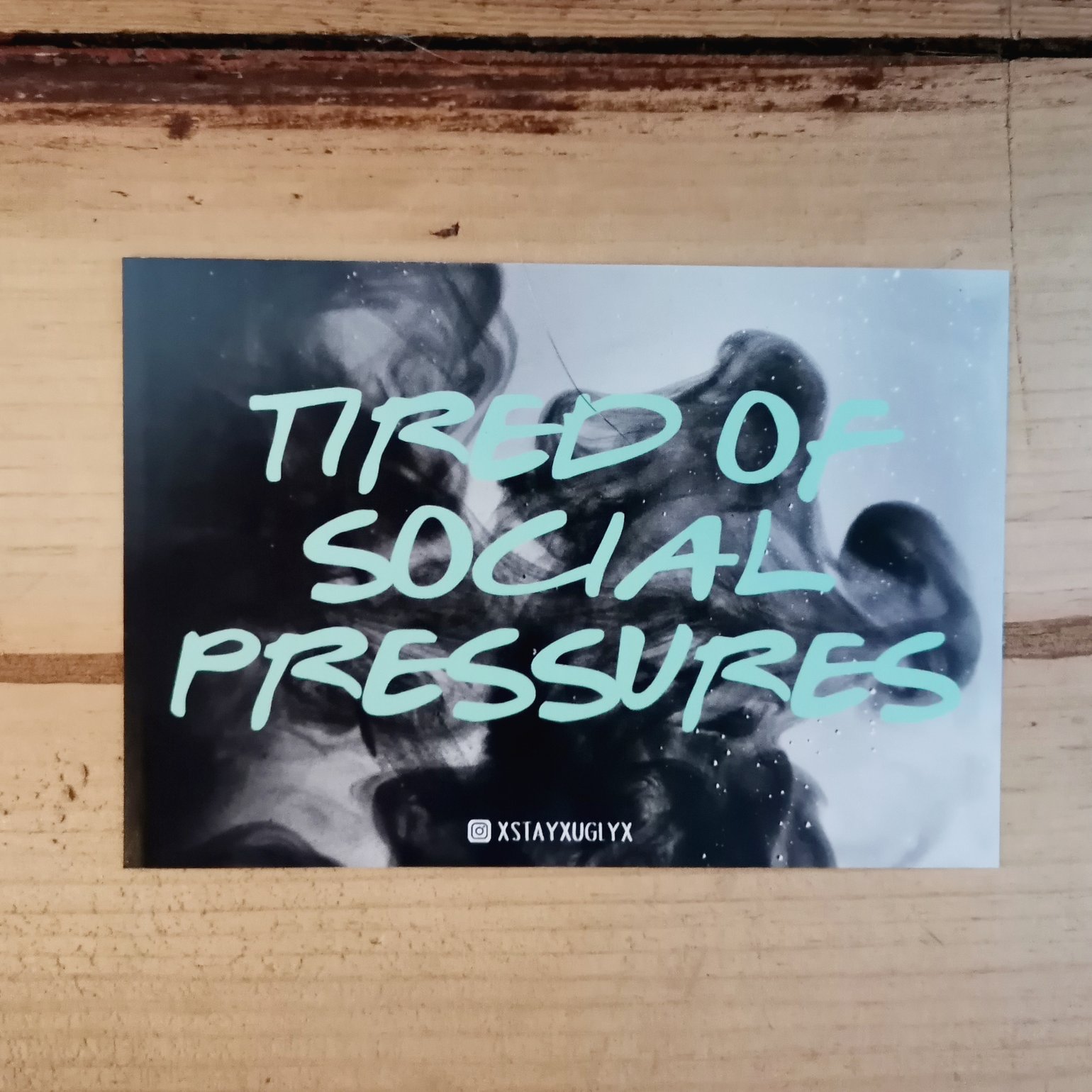 Image of "TIRED OF SOCIAL PRESSURES" | Sticker | Antifa | ACAB | feminist | be yourself | fuck society |