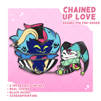 Image 3 of PRE-ORDER Hazbin/Helluva chain enamel pins