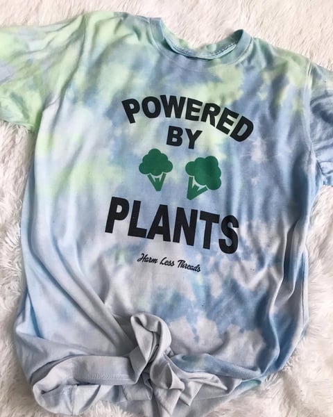 Image of POWERED BY PLANT TIE DYE UNISEX TEE