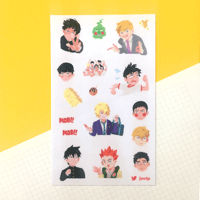 Image 1 of Mob Psycho 100 Clear Sticker Sheet