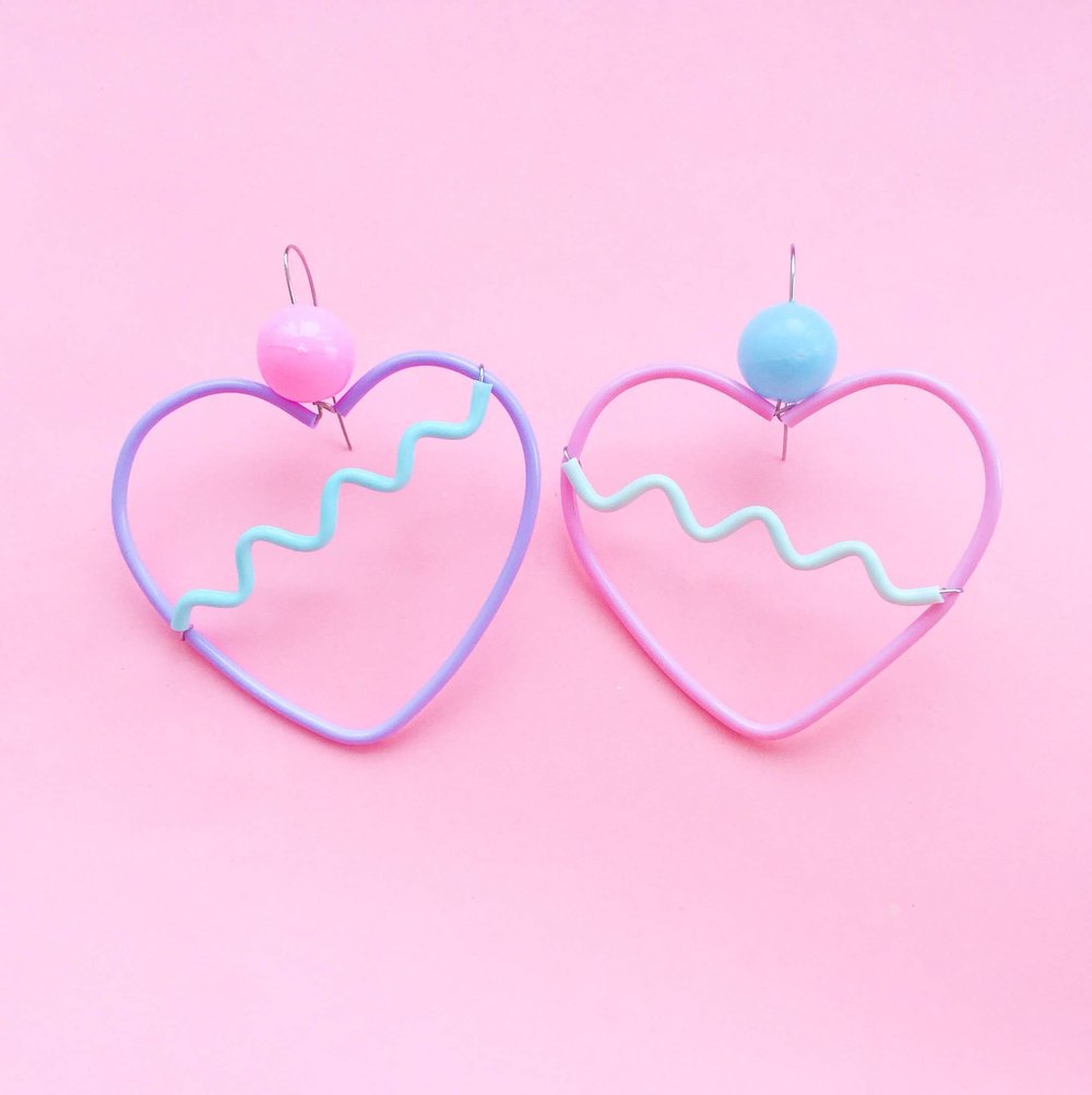 Image of Dream heart earrings