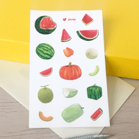 Image 2 of Meat/Melon Clear Sticker Sheet
