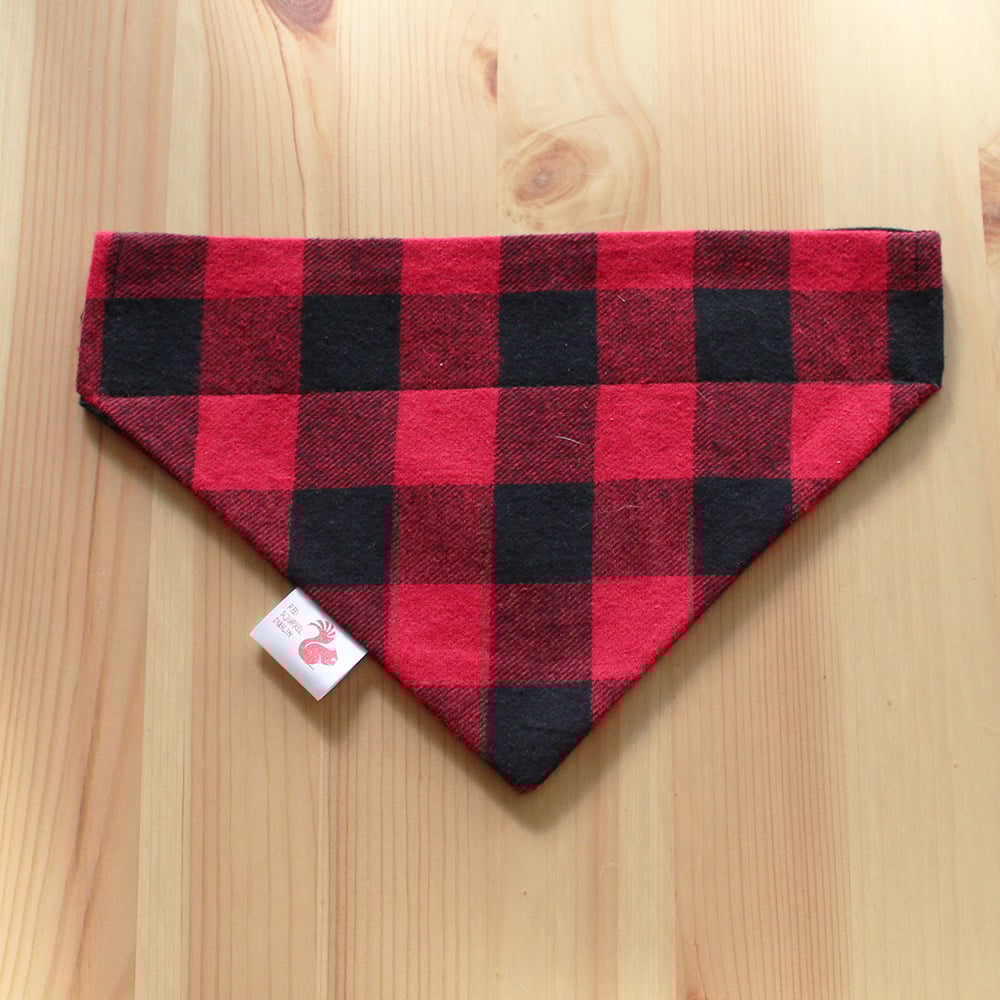 Image of Checked cat & dog bandana