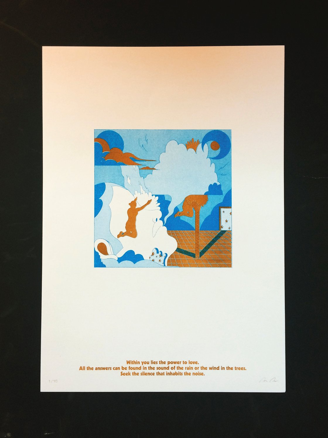 Image of Sūnyatā (2 color risograph print triptych - Edition of 15)