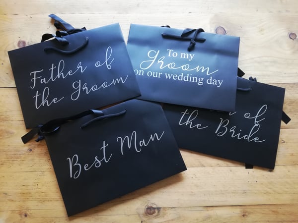 Image of Black wedding gift bags