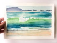 Seascape Original Watercolour Painting / “Sea Of Turquoise”