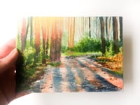 Woodland Original Acrylic Painting / “Warm Winter’s Walk”