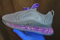 Image 1 of NIKE AIR MAX 720 CUSTOM PURPLE BEADS RIBBON 
