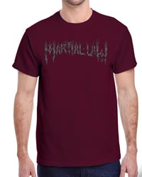 Gray on Maroon Logo Tee