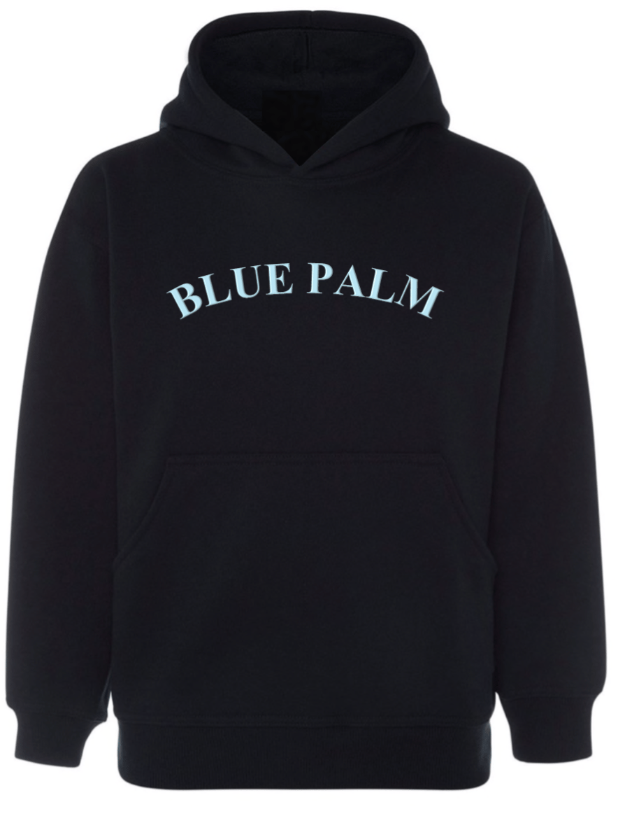 blue palm hoodie