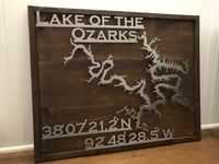 Image 2 of Lake Sign - Pine Backer - Custom