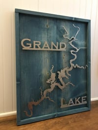 Image 4 of Lake Sign - Pine Backer - Custom