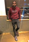 Burgundy & Silver “WAVE GOD.” Hoodie