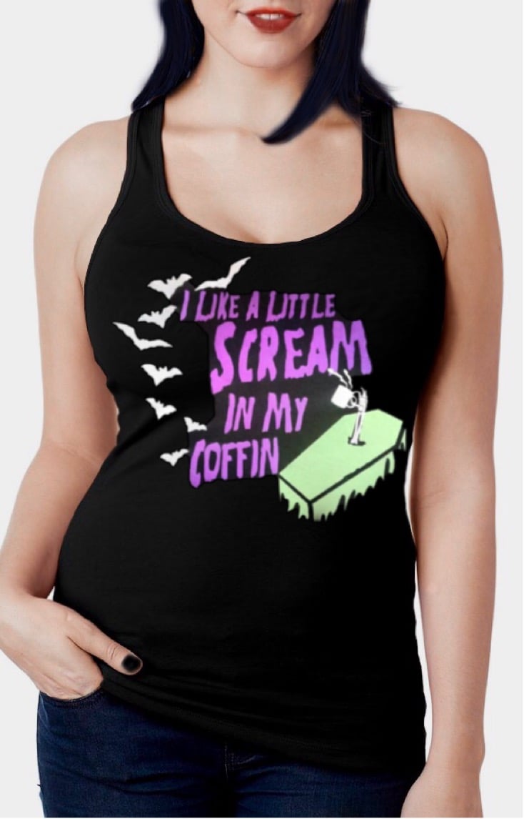 Scream In My Coffin Racerback Tank Top