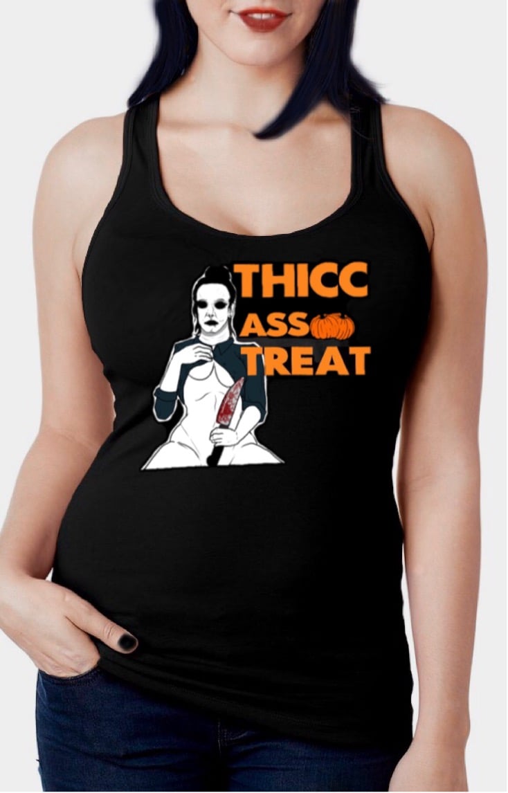 Thicc As Treat Flip-Up Racerback Tank Top