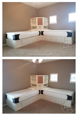 Image of Storage Bed with Corner Hutch