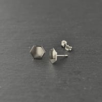 Boucles d'oreille Alvéole en argent recyclé