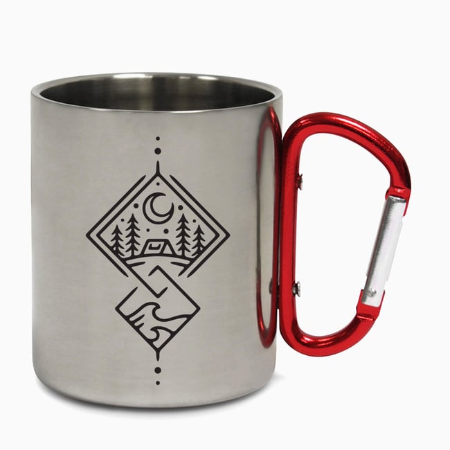 Camping Scene Carabiner Mug