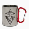 UFO Camping Scene Carabiner Mug