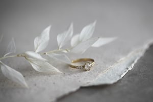 Image of 18ct gold 5.4mm rose cut diamond ring (IOW104)