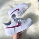 Image of Swarovski Nike Air Force 1 White customized with Pink SWAROVSKI® Xirius Rose-Cut Crystals.