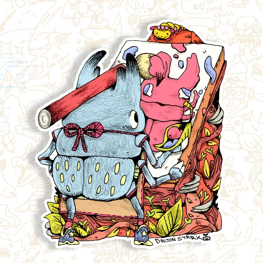 Image of Painting Beetle Sticker