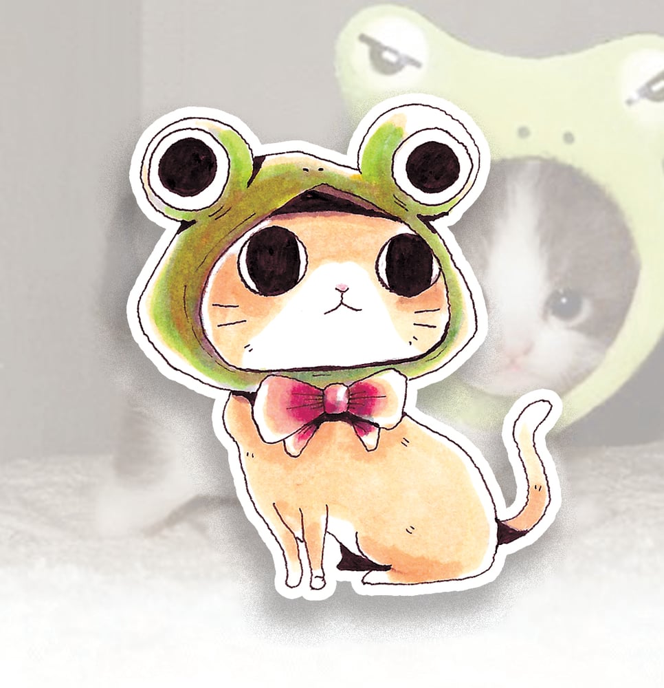 Image of Frog Cat Sticker