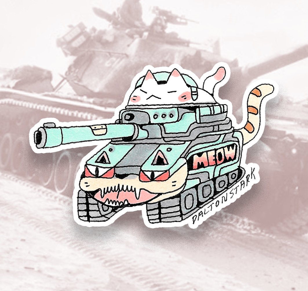 Image of Cat Tank Sticker