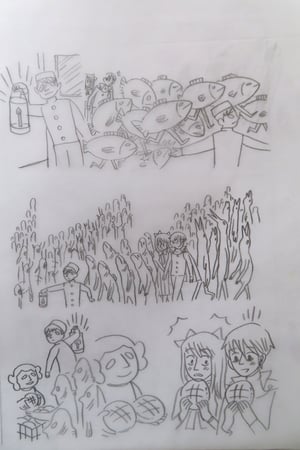 Image of OSCP original sketches - OSCP 6 Chapter 12 - 37 pages (18 finals)