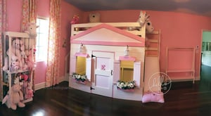 Image of Solid Wood "Ellie" Playhouse loft bed