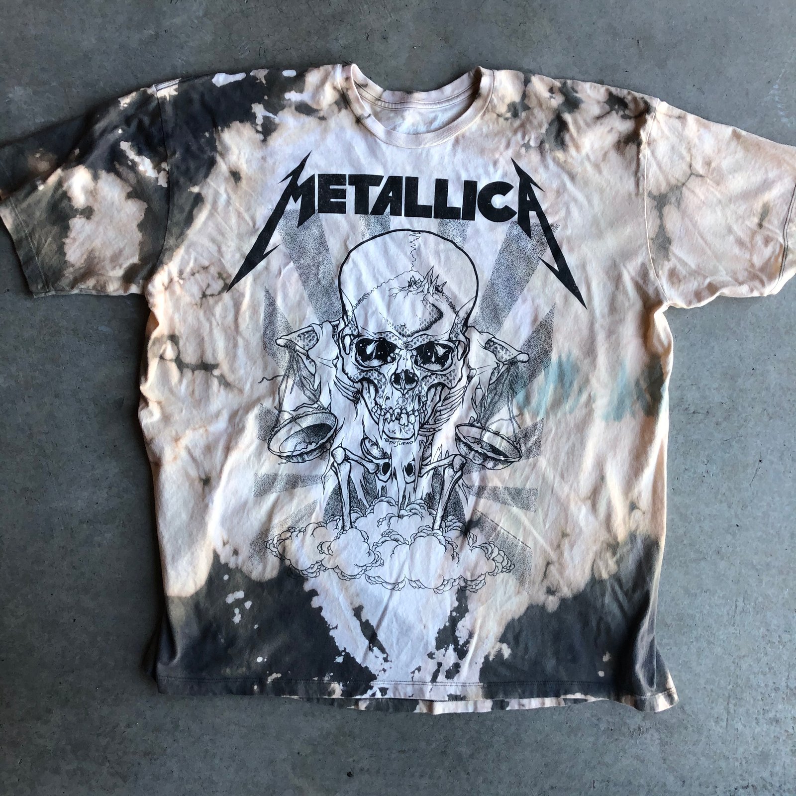 metallica bleached t shirt