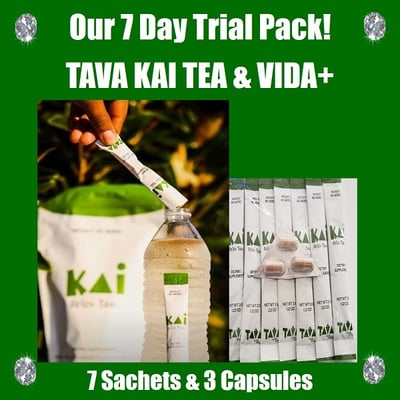 Image of 7 Day (Trial Pack) - TAVA KAI TEA & VIDA+ (7 Sachets & 3 Capsules)