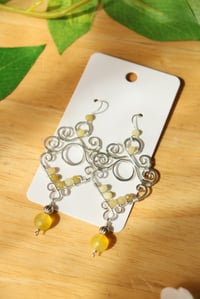 Image 3 of Yellow Opal Chandelier Earrings