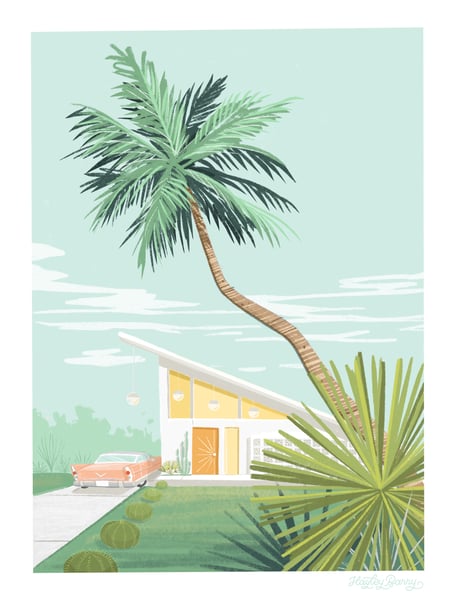 Image of Palm Springs Illustration Poster by Hayley Barry