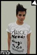 Image of Alice needs drugs to go in Wonderland - WHITE