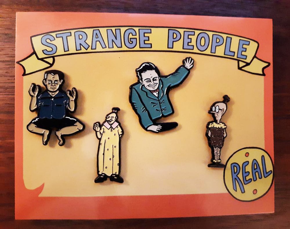 SIDESHOW STARS Set of 4 Limited 1.5" Soft Enamel Pins + Banner Card Back