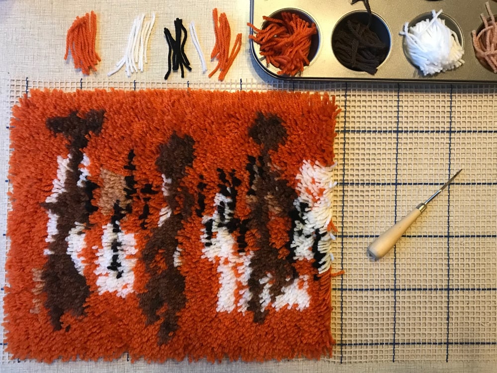 WITCO FIRE DANCERS Complete Latch Hook Rug Kit