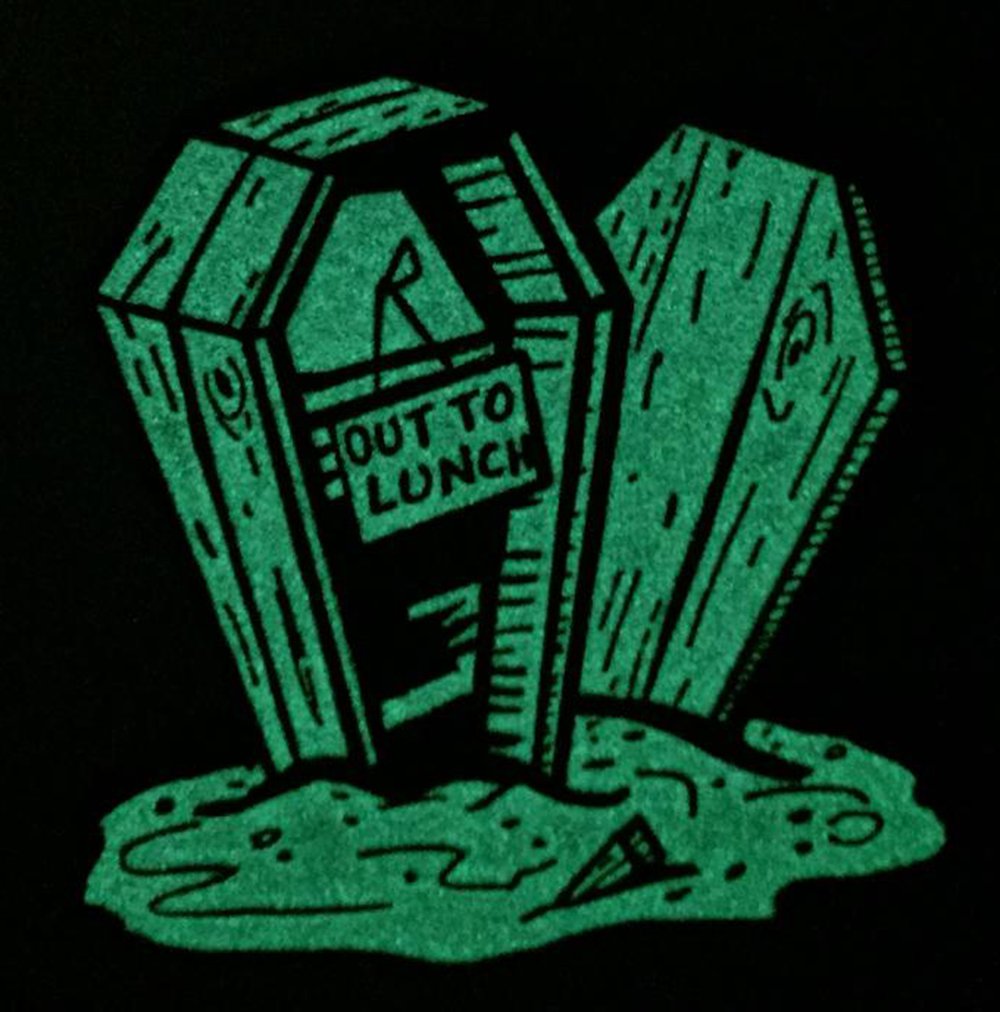 OUT TO LUNCH 1.75" Glow-in-the-Dark Vampire Soft Enamel Pin