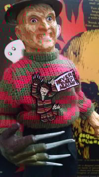 Image 2 of NEVER SLEEP AGAIN Slumber Party Freddy Krueger 1.5" Soft Enamel Pin