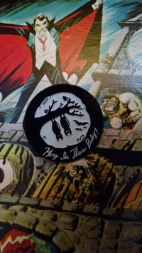 Image 2 of HANG IN THERE, BABY! 1.5" Glow-in-the-Dark Soft Enamel Vampire Pin