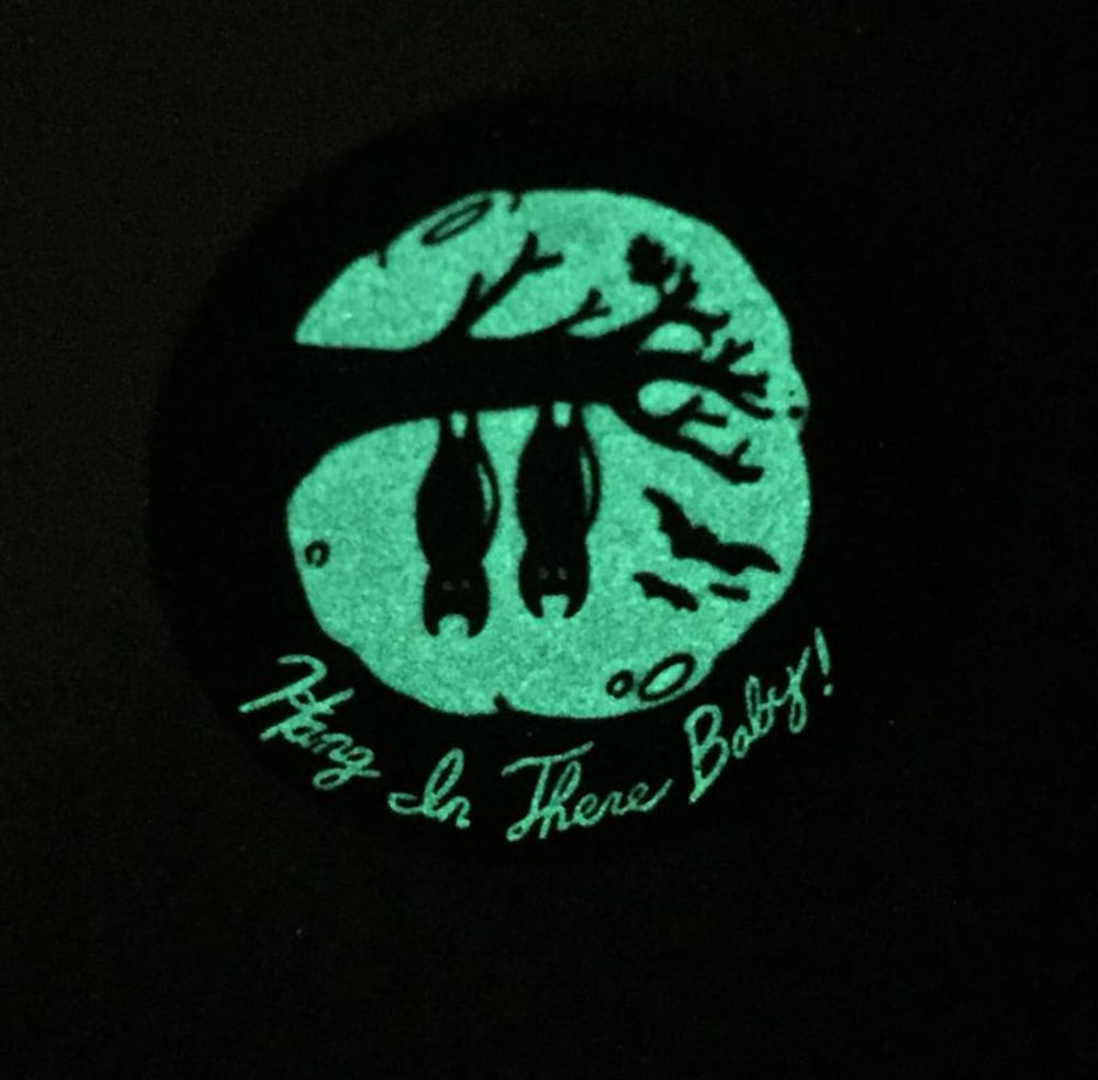 HANG IN THERE, BABY! 1.5" Glow-in-the-Dark Soft Enamel Vampire Pin