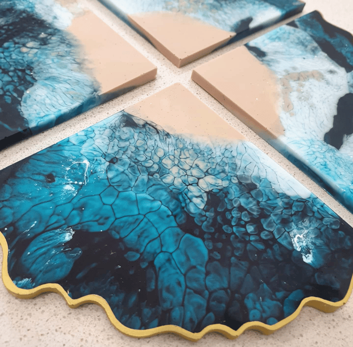 Image of Pre-Order - Ocean Geode Coasters